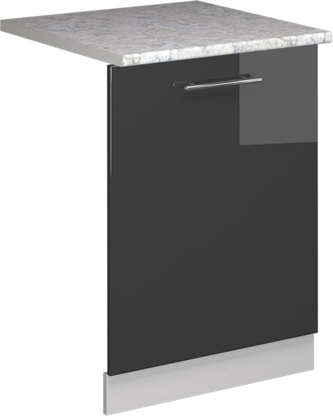 Vicco Fame-Line Vaatwasserfrontpaneel – 60 cm, WB Marmer Antraciet Hoogglans