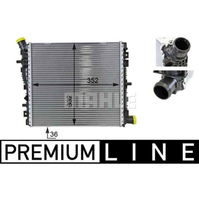 Radiator, motorkoeling MAHLE CR 78 000P