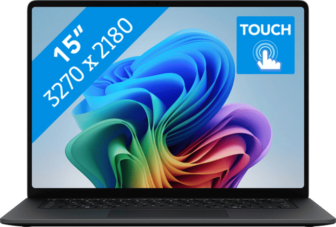 Microsoft Surface Laptop - 15 inch - Snapdragon® X2 Elite (12 Core) - 16 GB RAM - 512 GB SSD - Black - 8e Editie - Qwerty