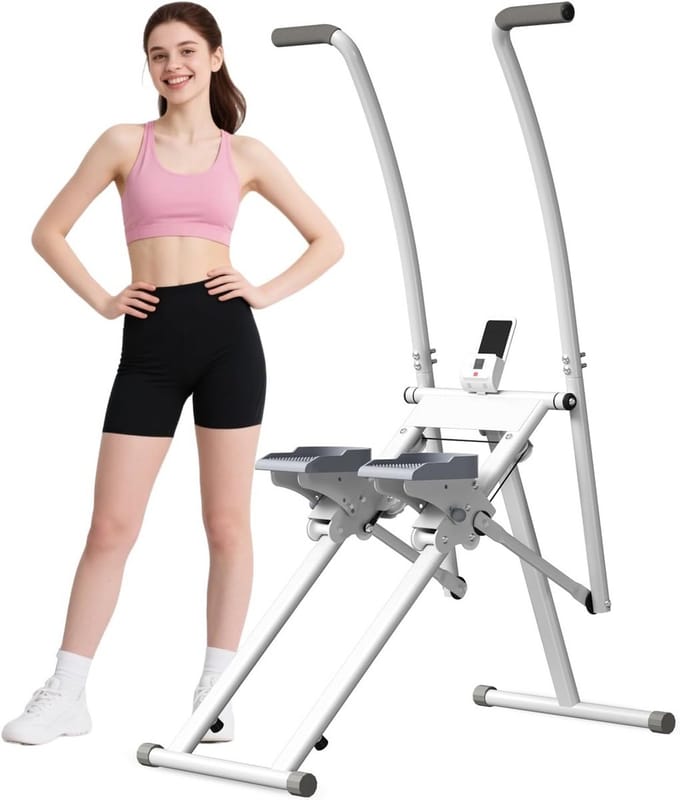Inklapbare Verticale Klimmachine met LCD Display voor Full Body Workout