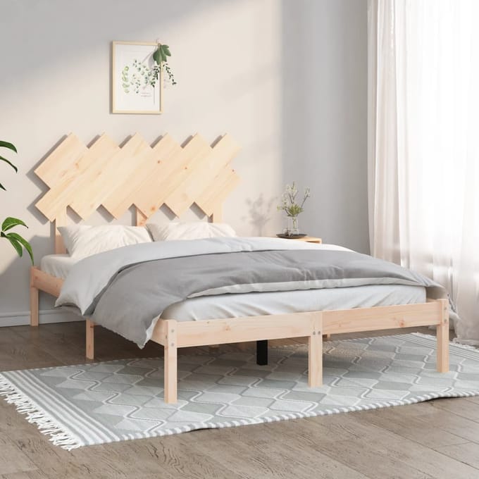 vidaXL - Bedframe - massief - hout - 120x190 - cm