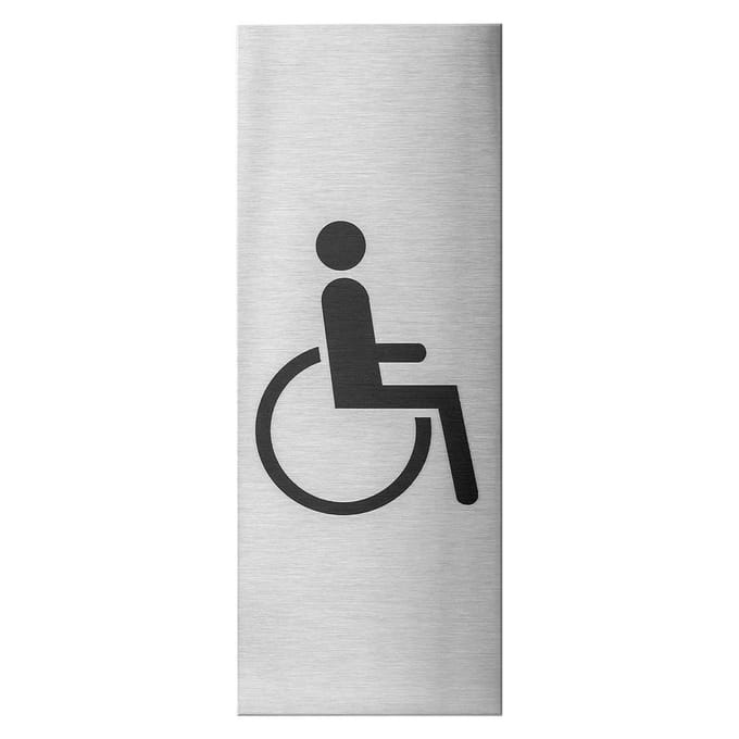 Pictogram - RVS geborsteld - RVS - GPF - RVS 'Mindervalide' rechthoekig