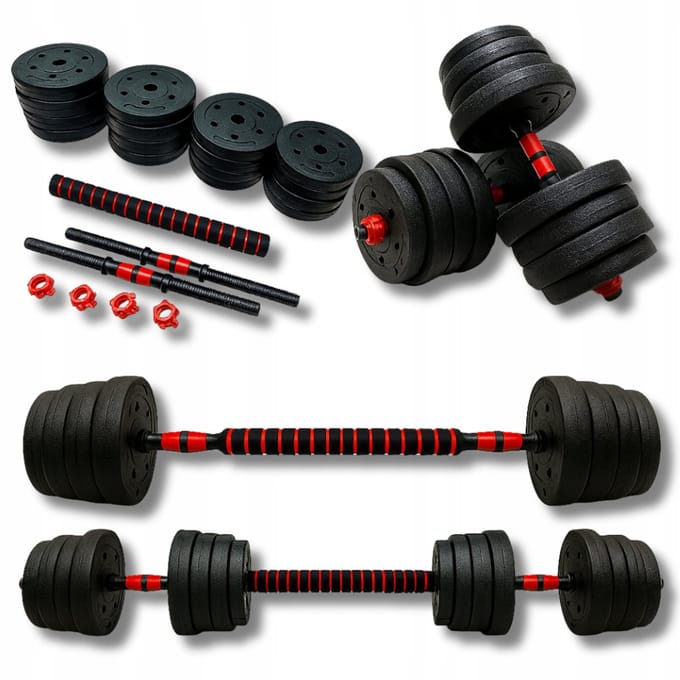 Verstelbare Halsterset 30kg met Barbell Functie - Ideaal voor Thuis