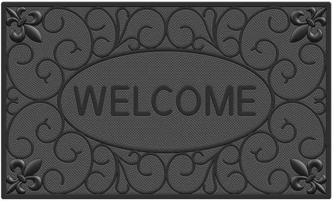 MD Entree - Deurmat - Rubbermat - Omega Welcome - 45 x 75 cm