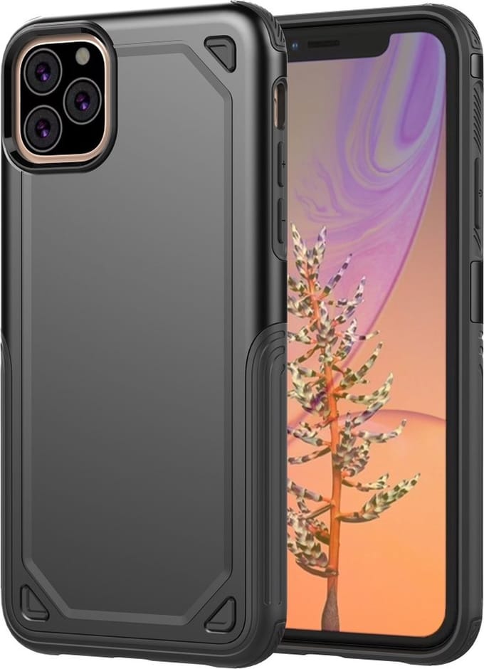 Peachy ProArmor protection hoesje bescherming geschikt voor iPhone 11 Pro Max case - Black