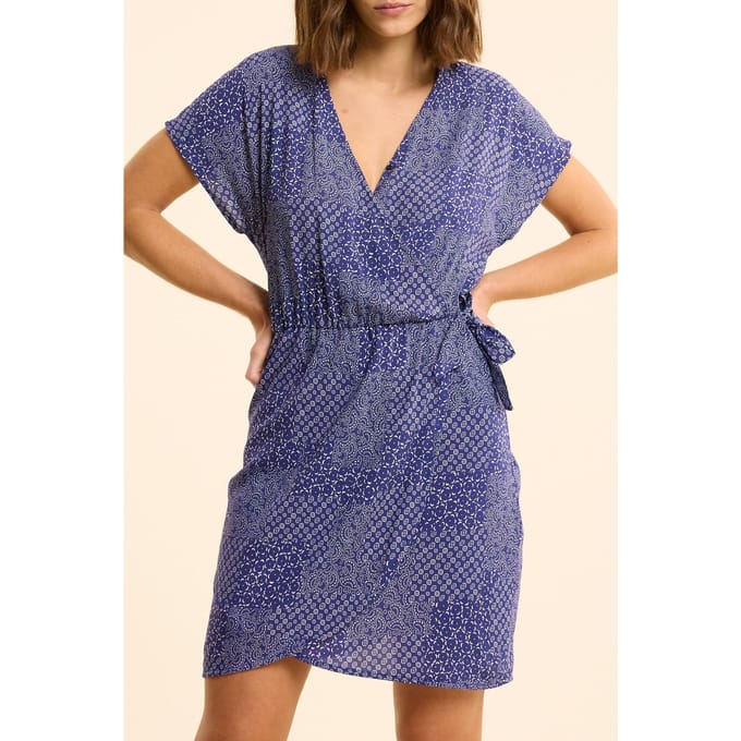 ICode Navy Patchwork Print Dress Marine Taglia: 38 | Abiti Mini Outlet | Donna | Blu
