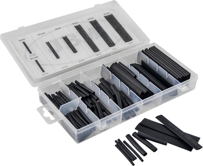 JBM Tools | Assortiment Krimpkous | Shrink tube | zwart | 127-Delig