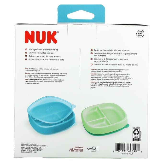 NUK, zuigkom, 6+ maanden, 2 stuks blue