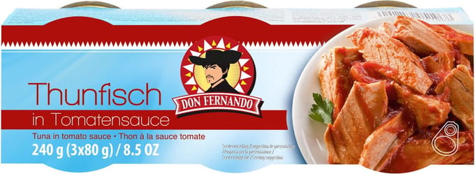 Tonijn in tomatensaus 240g (3x80g)