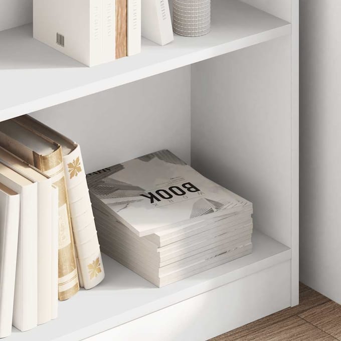 vidaXL Boekenkast 80x24x75 cm bewerkt hout wit