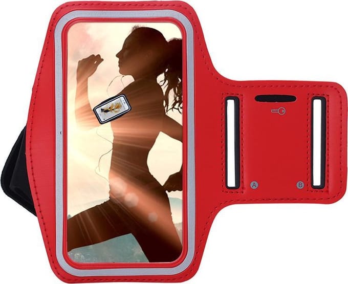 Huawei Honor 9X hoesje - Sportarmband Hardloopband hoesje Rood