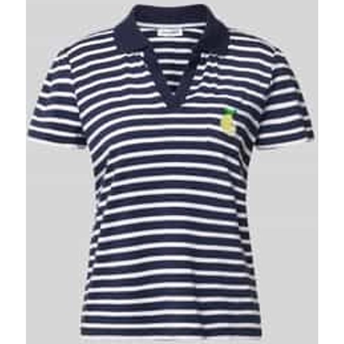 regular fit poloshirt met borstzak en motiefstitching