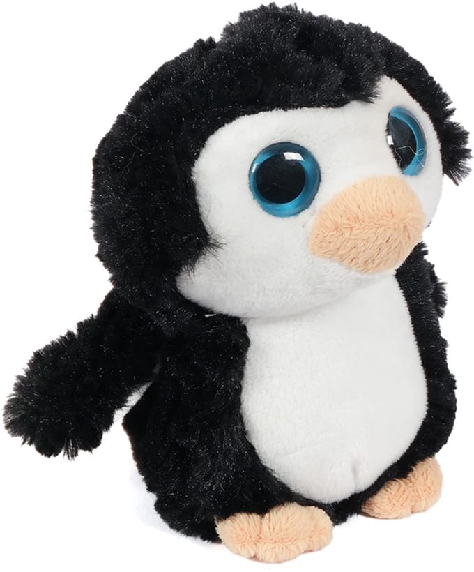 PIA Soft Toys - Pluche Knuffeldier Pinguin met grote ogen - 16 cm