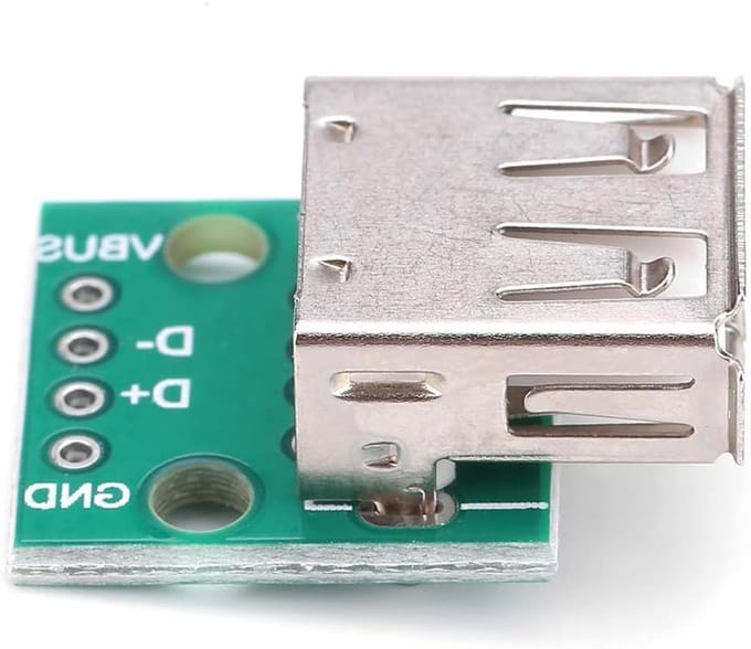 USB Breakout Board - 10 Stuks USB naar DIP Adapter 2.54mm, Mini USB Breakout Board met 4 Pins voor Elektronica Projecten en Prototyping