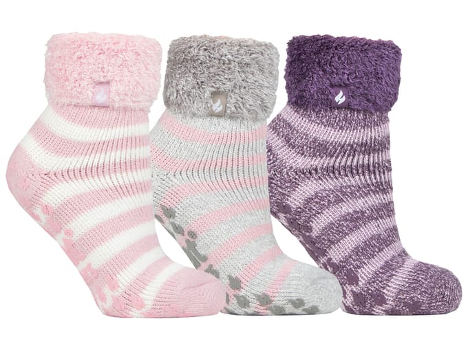 Heat Holders - Set van 3 gevoerde antislipsokken voor dames - Pack 8
