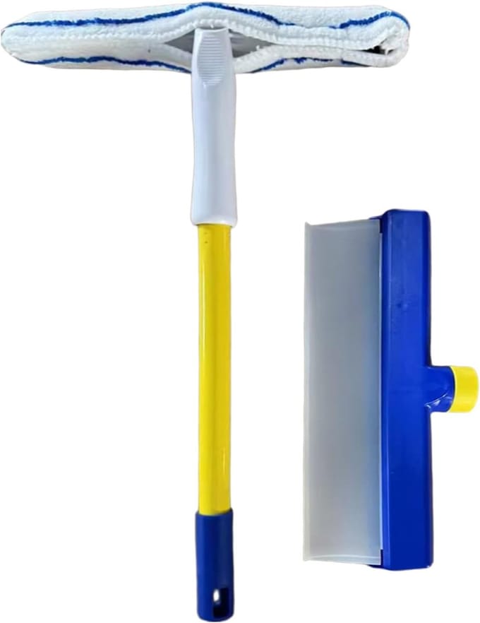 Ruitenwasser Tool - Schoonmaak Schraper - Streeploos Reinigen - Duurzaam Siliconen - 39x30cm - Blauw