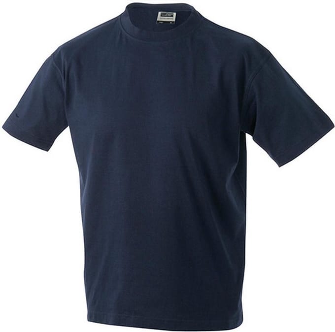 James and Nicholson Unisex Zware Ronde Tee (Marine)