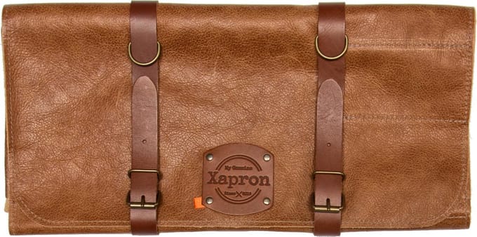 Xapron luxe leren messenmap/ messenfoedraal - kleur Utah Rust - 10 vakken