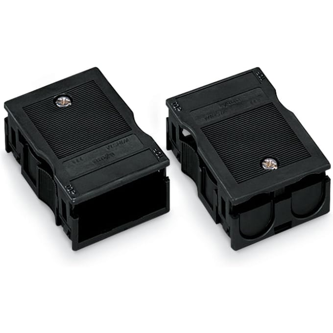 WAGO 3-Poolse Trekontlasting Behuizing Voor Dubbele Kabels Zwart - 770-503 [2 Stuks]