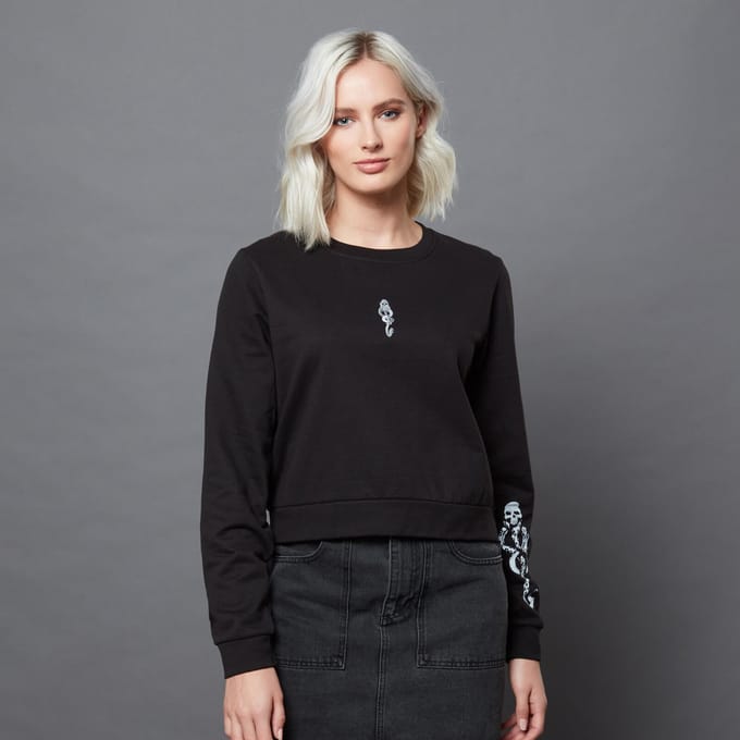 Harry Potter Dark Arts The Dark Mark Tattoo cropped sweatshirt - Zwart - M