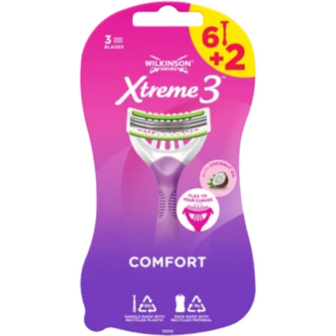 Wilkinson Sword - Xtreme3 Beauty - Comfort - Wegwerpscheermesjes - 8 Stuks