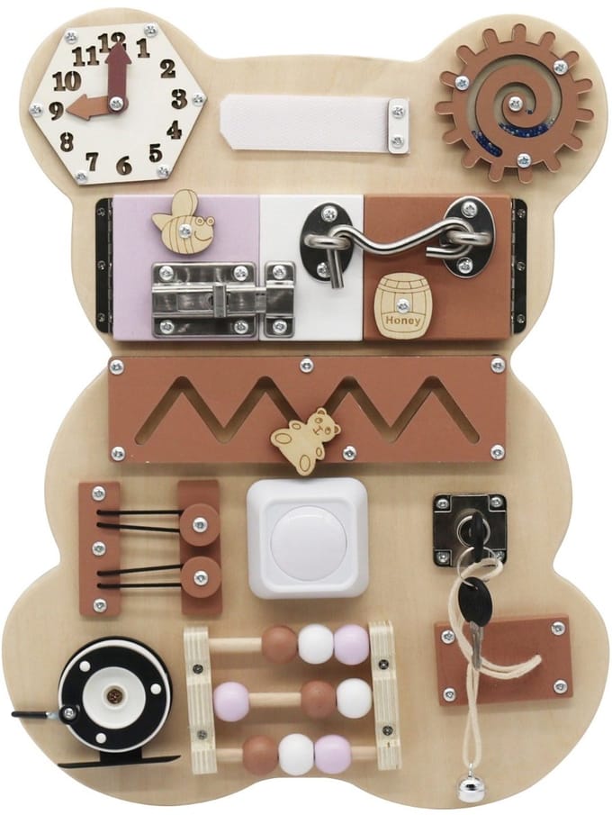 Baby Mix Montessori activity board olifant 42x32cm - Speelbord