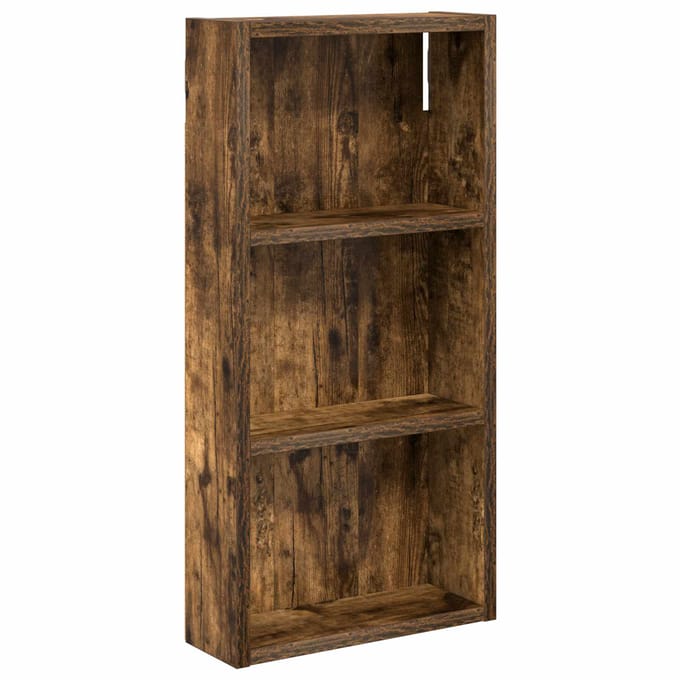 vidaXL - Badkamer - wandkast - Gerookte - Eik - 30 - x - 10 - x - 60,5 - cm