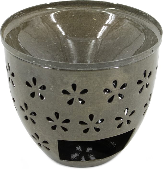 HomeBound by KY | Geurbrander Flower M olive | geurbrander amberblokjes