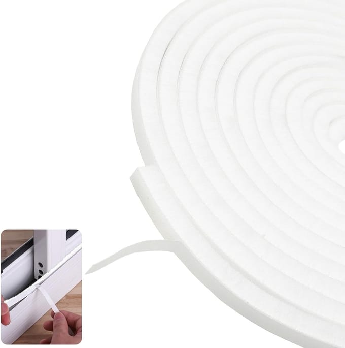 Draught Excluder Deurstopper 5m x 9mm voor Raam en Deur - Isolatie, Energie Besparen en Geluiddemping