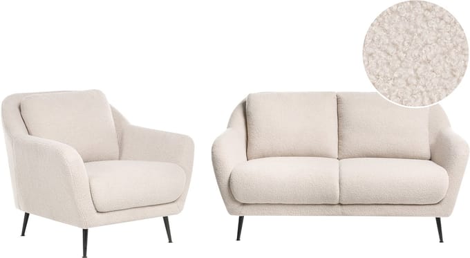 EIBY - Bankenset - Beige - Bouclé