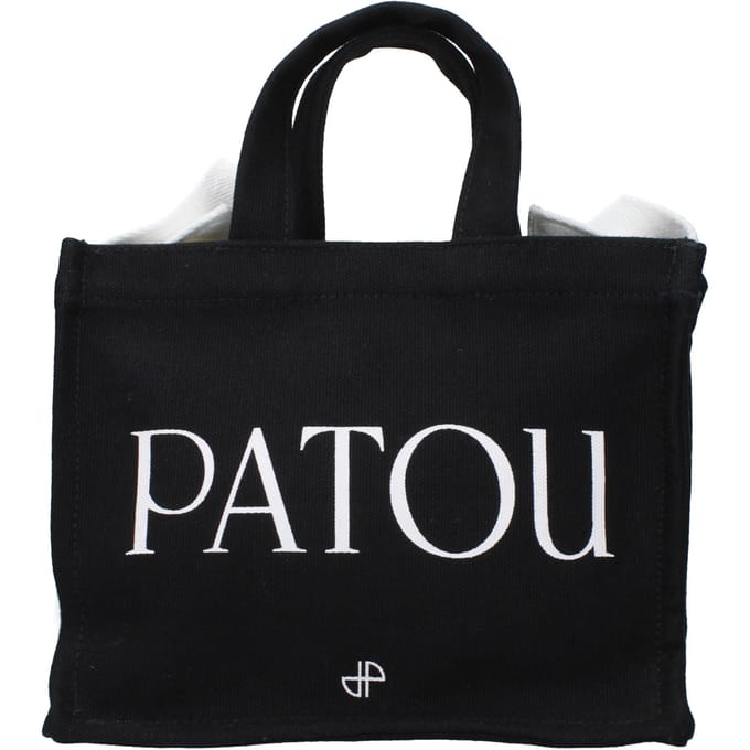Patou Zwarte Katoenen Handtas