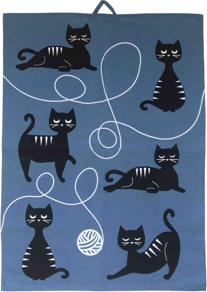 katten familie Theedoek - Pluto Design