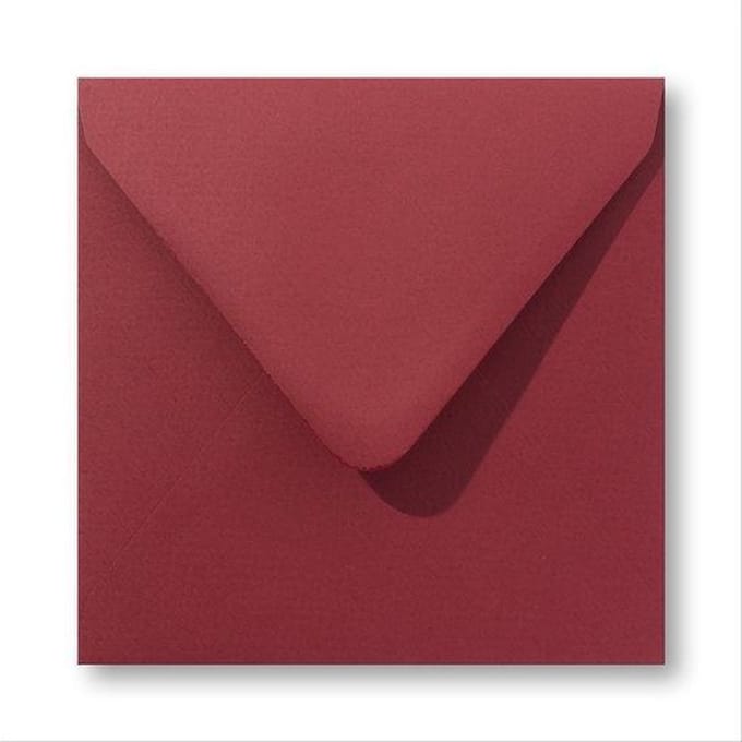 Envelop 12,5 x 14 Retrorood, 100 stuks