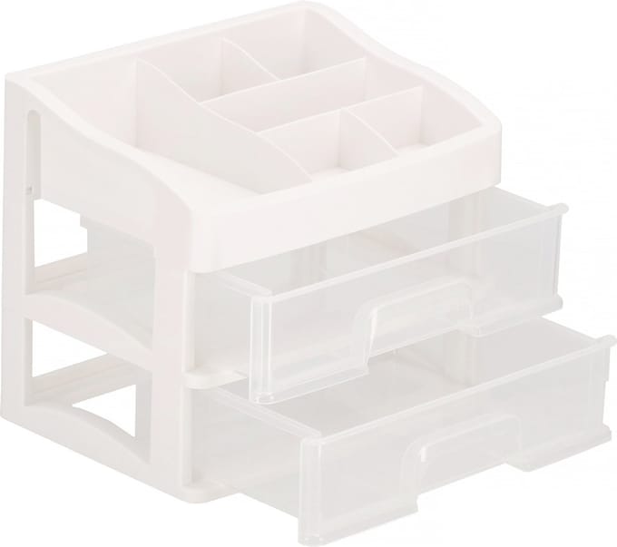Springos Organizer - Organizer Bakjes - Cosmetica Organizer - Wit / Transparant