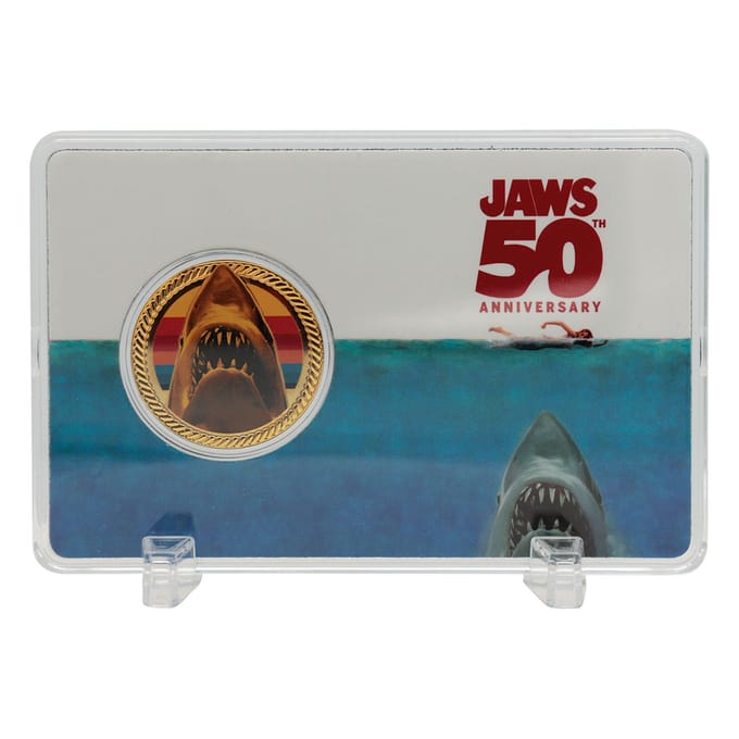 Jaws 50th Anniversary 24k Gold Plated Presentation Coin