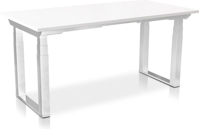 Zit-sta bureau elektrisch verstelbaar - MRC PRO SOLID NEN-EN 527 | 120 x 80 cm | Frame wit - blad wit | memory functie met USB | 200kg draagvermogen