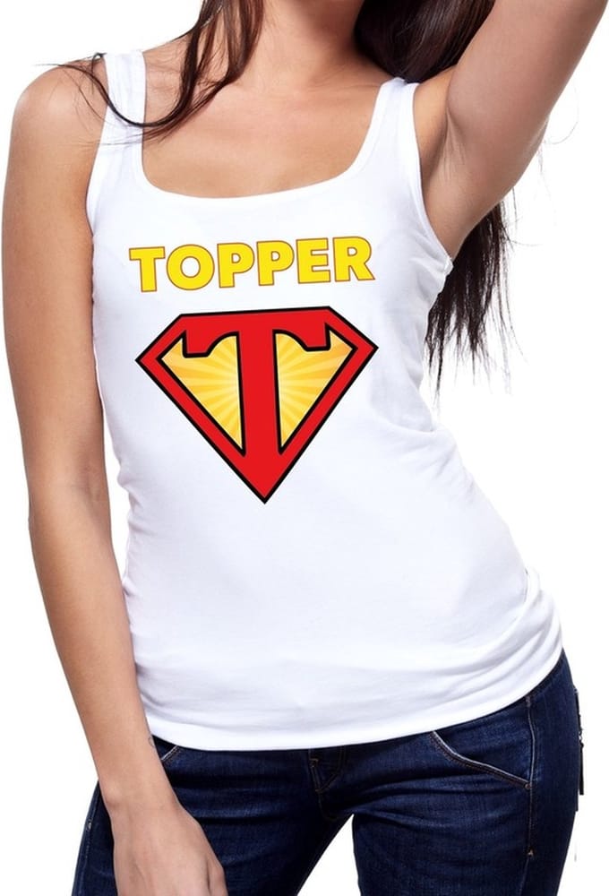 Super Topper tanktop dames wit / mouwloos shirt Super Topper dames S