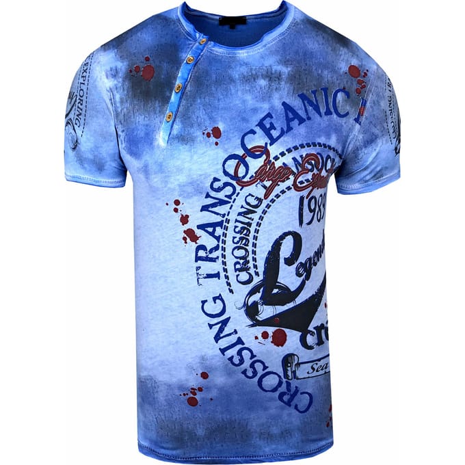 T-shirt met ronde hals en print over het hele voorpand
