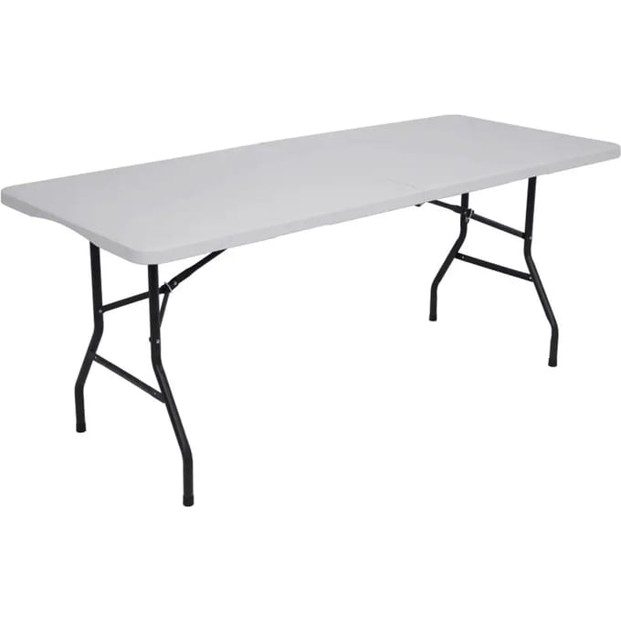 NILS CAMP NC1618 - Opvouwbare Tafel - 180cm - Wit - Draagvermogen 150kg