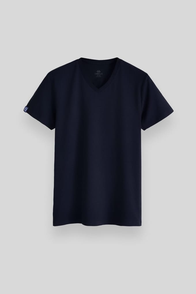 Heren V-hals Korte Mouw T-shirt