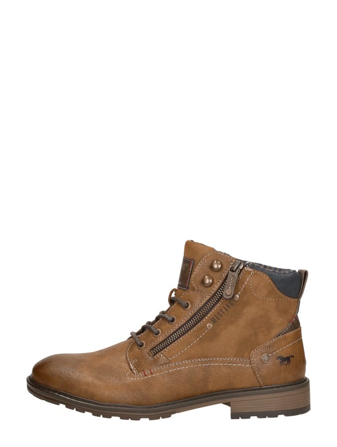 Mustang heren veterboot - Cognac - Maat 45