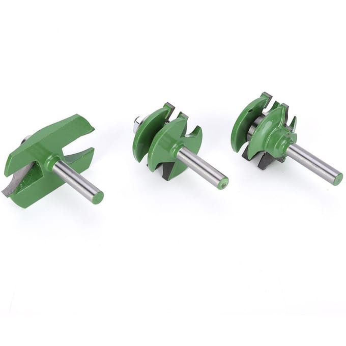 3 Stuks 8mm Schacht Freesboor Set T Vorm Hout Freesbeitel Verstelbare Kast Bit Kit(3 Stuks Deur