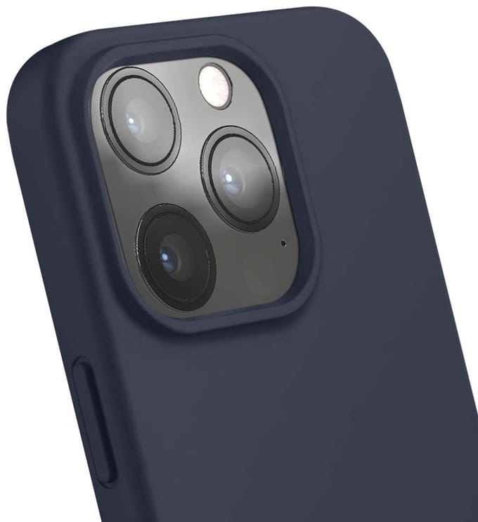 Jaym, Hoesje geschikt voor Apple iPhone 12 Pro Max - Siliconen met Microvezel, Blauw