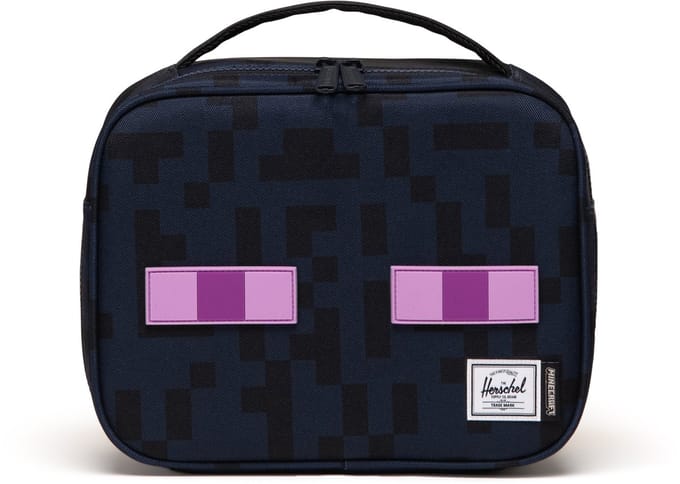 Herschel thermische zak Minecraft Pop Quiz Lunch Box Little Herschel Enderman donkerblauw