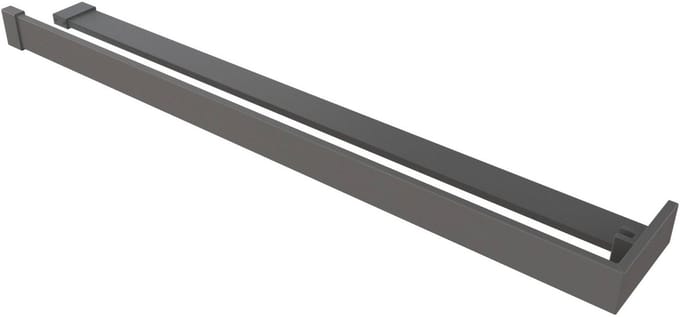 Saqu Modulo handdoekhouder met planchet voor douchewand 120cm Geborsteld Grijs