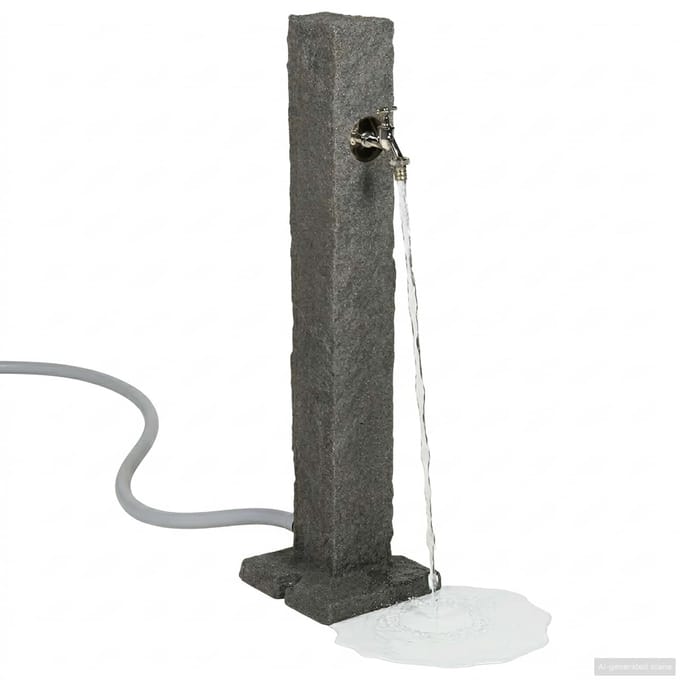 vidaXL - Tuin - Tank - Antraciet - 26 - x - 26 - x - 98 - cm - PE