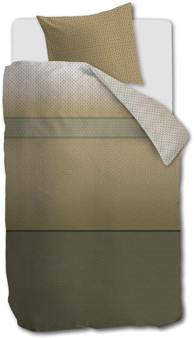 Beddinghouse Carter dekbedovertrek - Eenpersoons - 140 x 200/220 cm - Groen