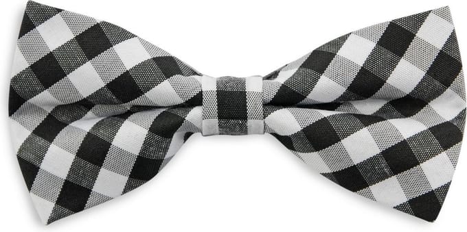 We Love Ties - Strikken - Kinderstrikje Ruben Ruit junior - zwart / wit