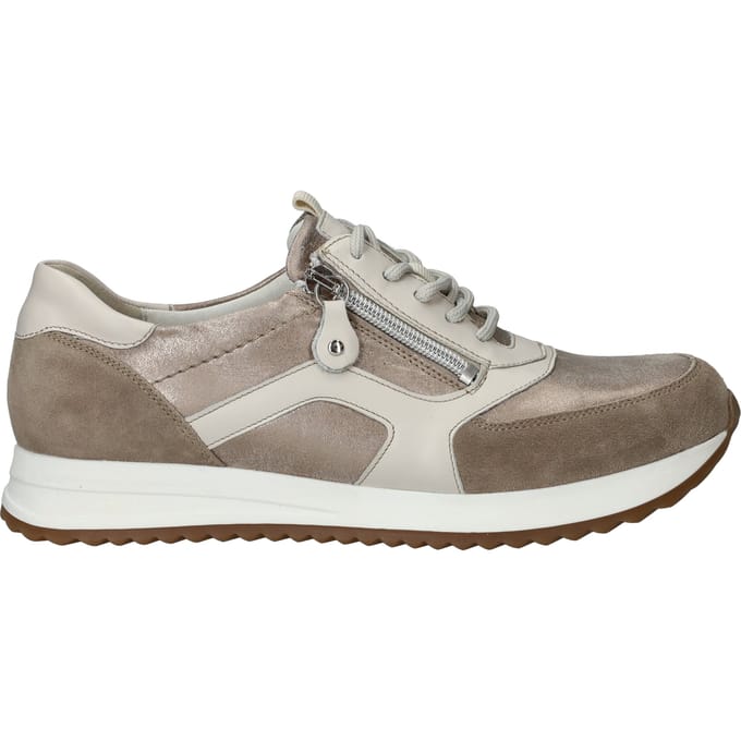 Dames Veterschoenen Waldlaufer H-vicky Lightgold Latte Goud - Maat 5
