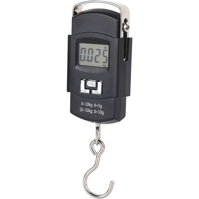 Hangweegschaal LCD-display 50kg Draagbare Digitale Visweegschaal met Comfortabele Handgreep gray